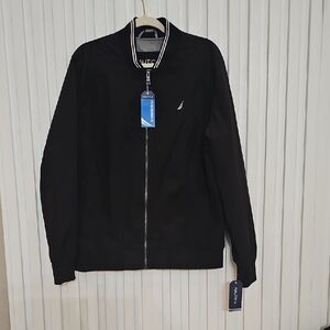 Nautica Performance Black Zip Up Jacket  Size L Men's